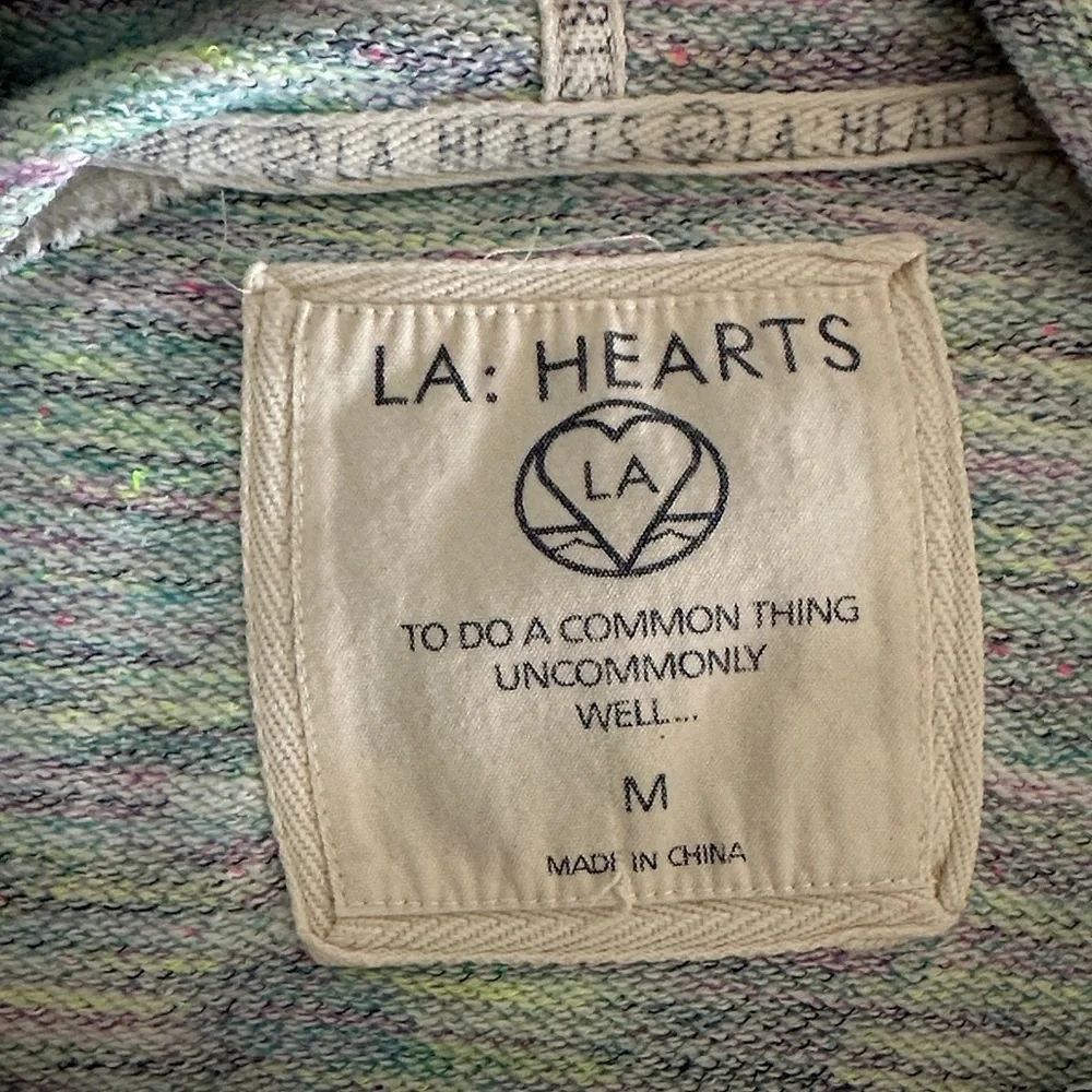 La Hearts Cream and Gray Hoodie - Picture 8 of 9